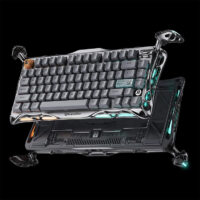 کیبورد گیمینگ برند gravastar مدل Mercury K1 Pro - Silver Gray