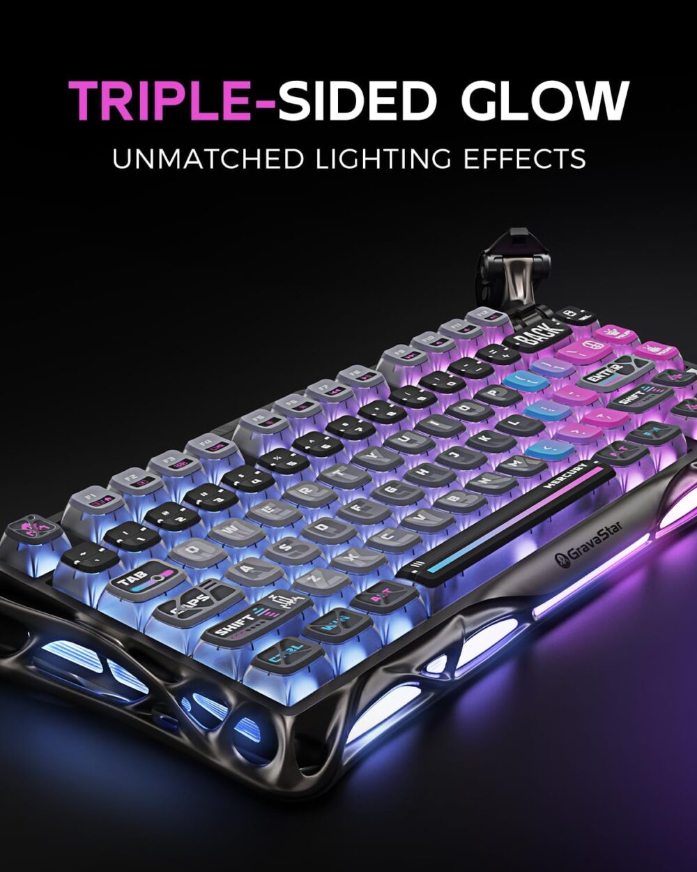 کیبورد مکانیکی برند GravaStar مدل Mercury K1 Pro RGB اصلی - Image 3